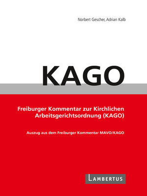 cover image of Handbuch KAGO-Kommentar
